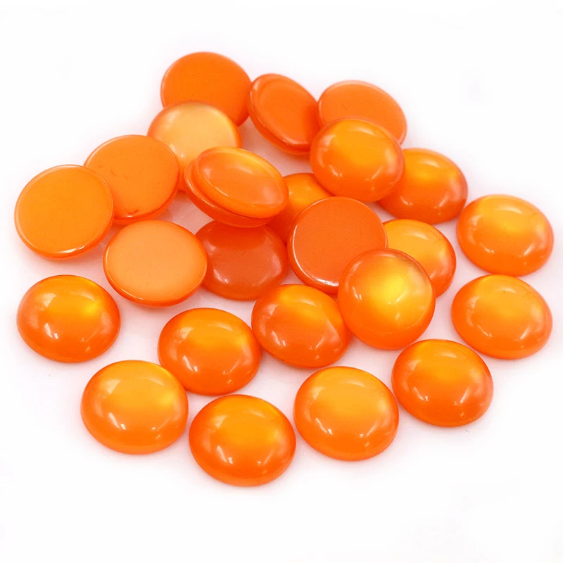 New Fashion Hot Sale 40pcs 8 10 12mm Mix Colors Flat back Resin Cabochons Cameo