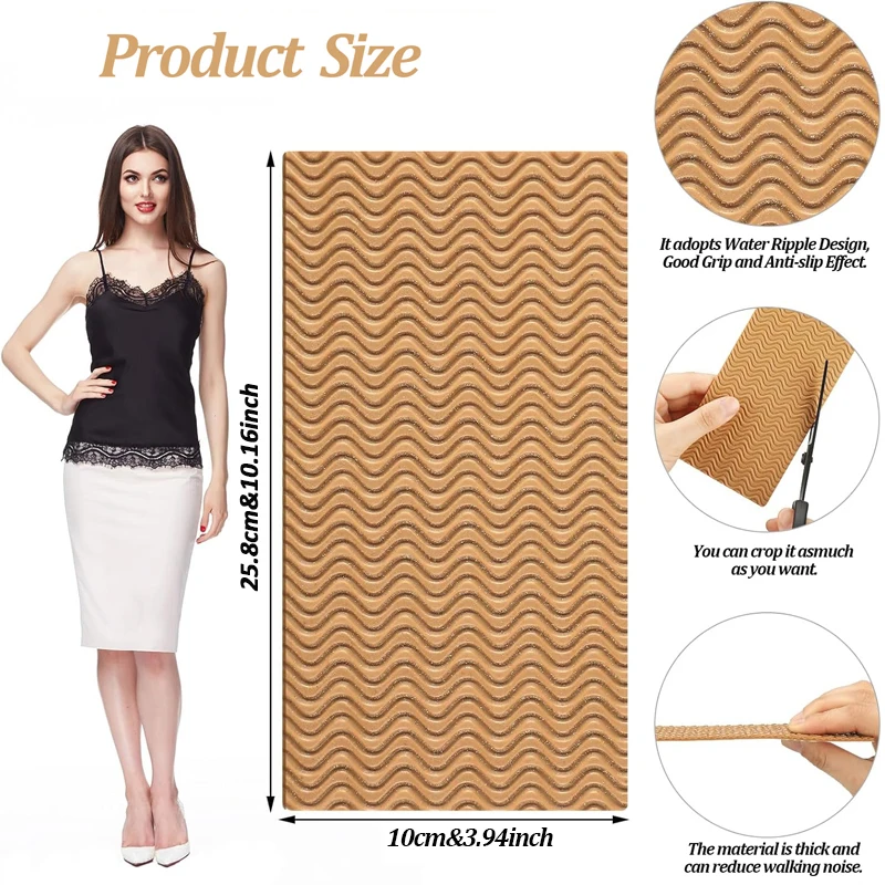 Cuttable Non-Slip Shoes Sole Pad Wear-Resistant Shock-absorbing Self-adhesive Shoe Mat Shoe Sole Protector Repair Rubber Sticker