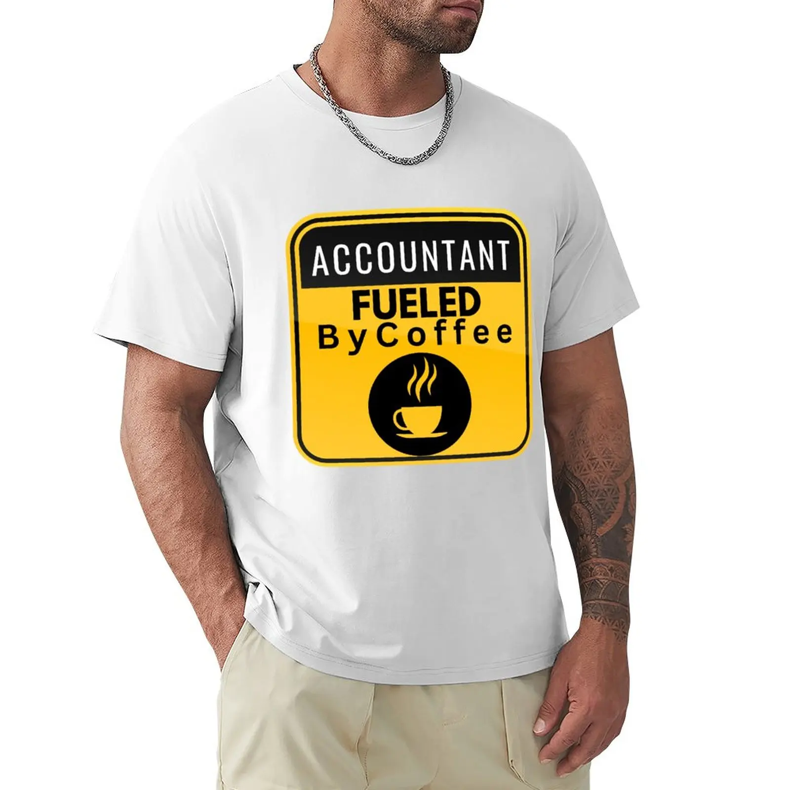 Accountant Fueled By Coffee T-Shirt sports fans oversizeds animal prinfor boys plain white t shirts men