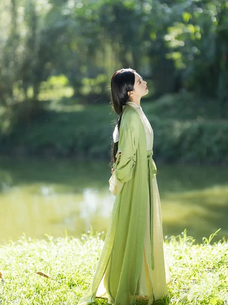 

Chinese Hanfu Elegant Robe Fairy Dress Set Women's Ethnic Style Traditional Clothing Cosplay Performance Costume