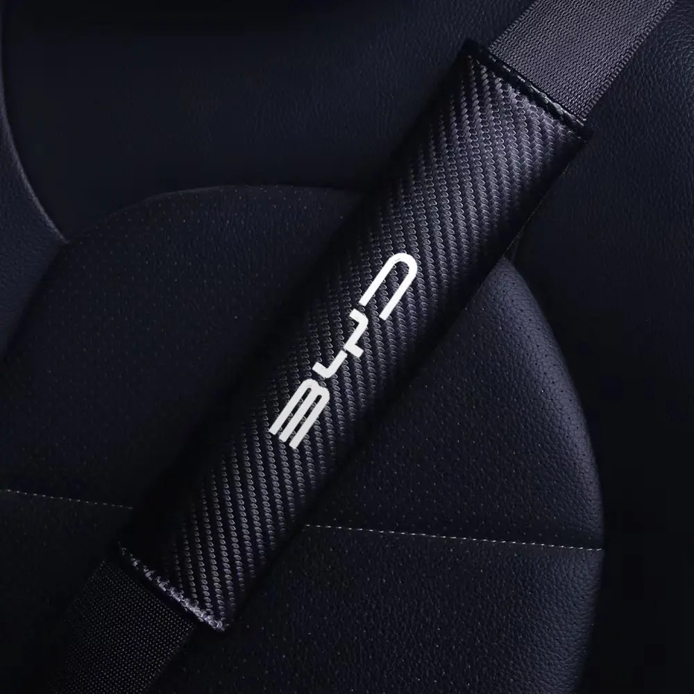 

Pop 2PCS Car Seat Belt Cover Car Safety Belt Cushion Driver Shoulder Protector For BYD F3 E6 Yuan Plus Atto F0 G3 Car Seatbelt