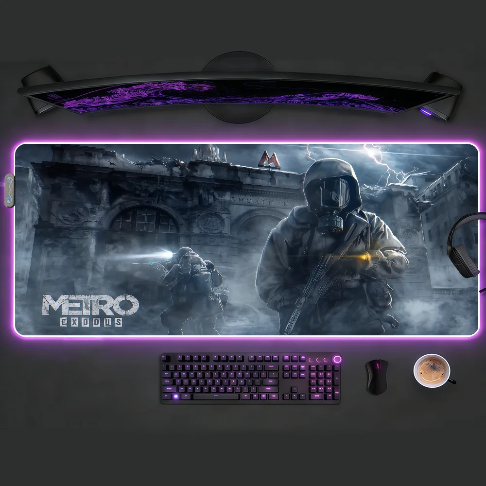 

M-Metro E-ExodusS Mouse Pad RGB LED Non-slip Desk Mat Rubber Gaming Accessories Large XXL Computer Office Keyboard Carpet