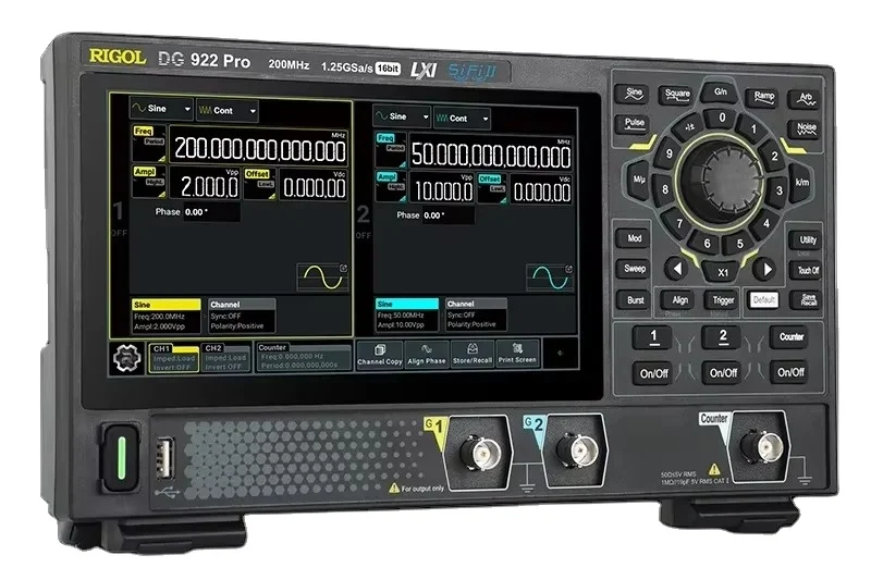 RIGOL DG912 Pro 100MHz  1.25Gsa/s 16bits Function/Arbitrary Waveform Generator 2 Channel 7