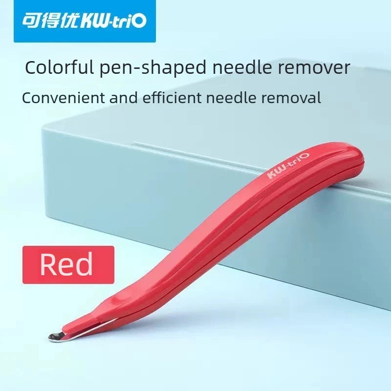 KW-TRIO Magnetic Staple Remover Push Style Portable Less Effort Staples Removal Tool Stationery Office School Supplies for Home