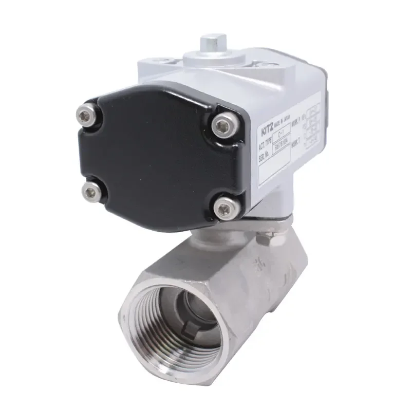 Japan KITZ Kitazawa 316 stainless steel pneumatic ball valve C-UTE double-acting two-way valve DN25 Dn50