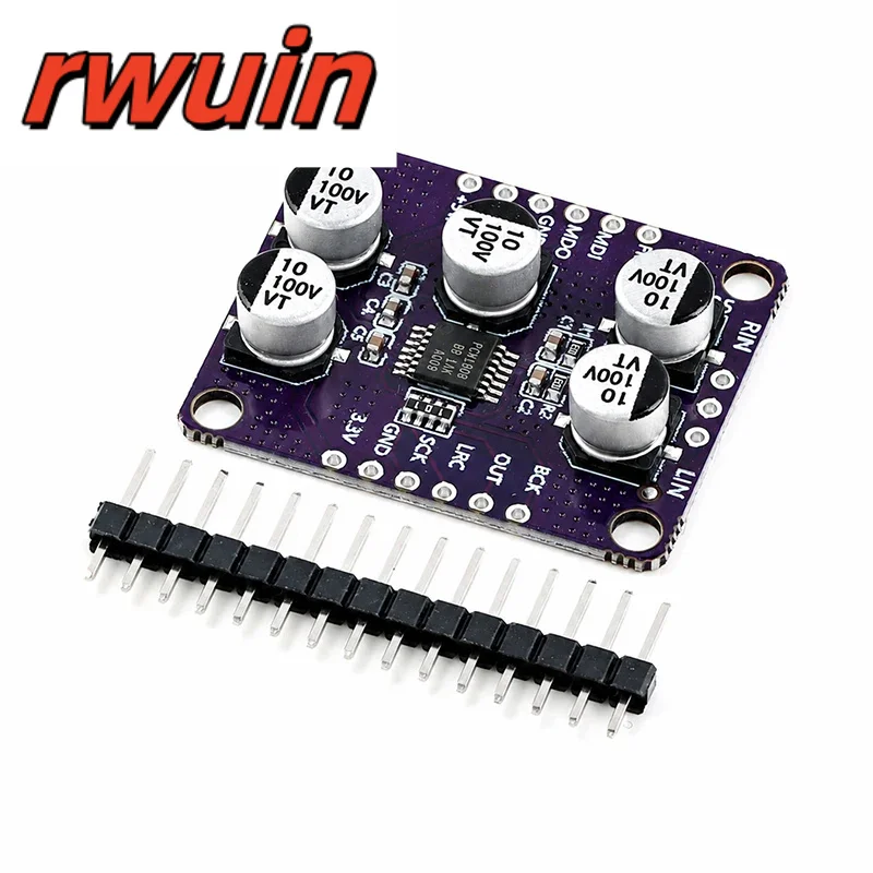 5pcs/1pc PCM1808 Stereo Audio ADC Module 24Bit Single-Ended Analog Input I2S Output Decoder Board For DSP STM32 ESP32 Audio