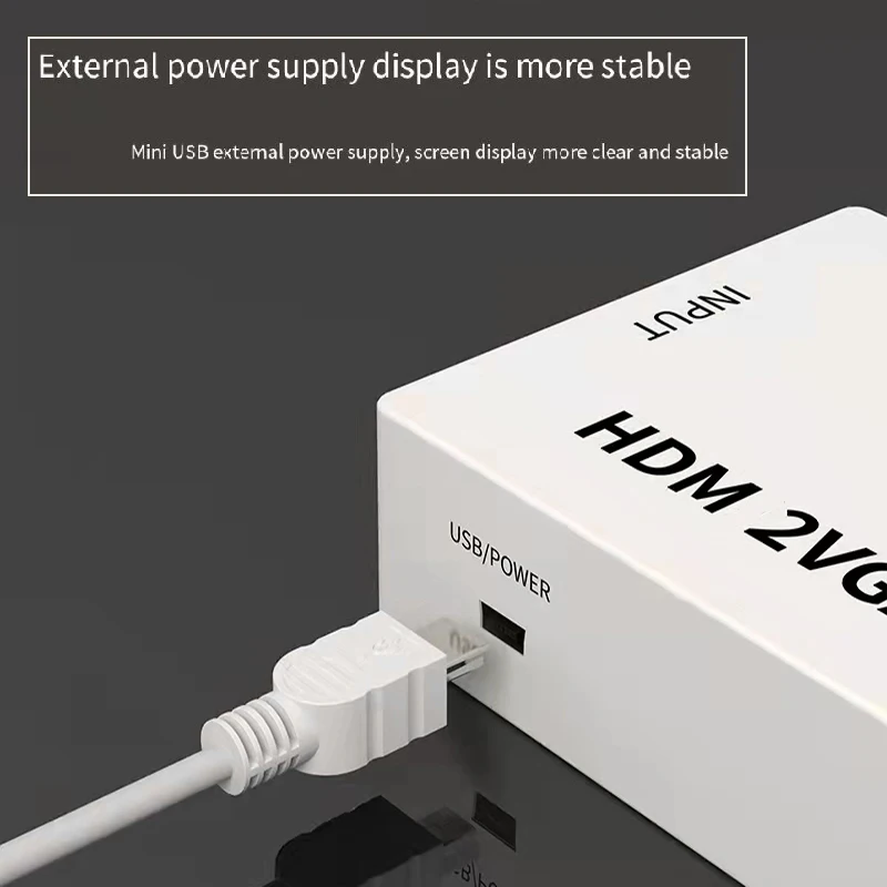 HDMI zu VGA Konverter mit Audio VGA zu HDMI Konverter HDMI Adapter für Notebook Xbox360 DVD PS3 PC HD 1080P TV Box Projektor – Detail 5