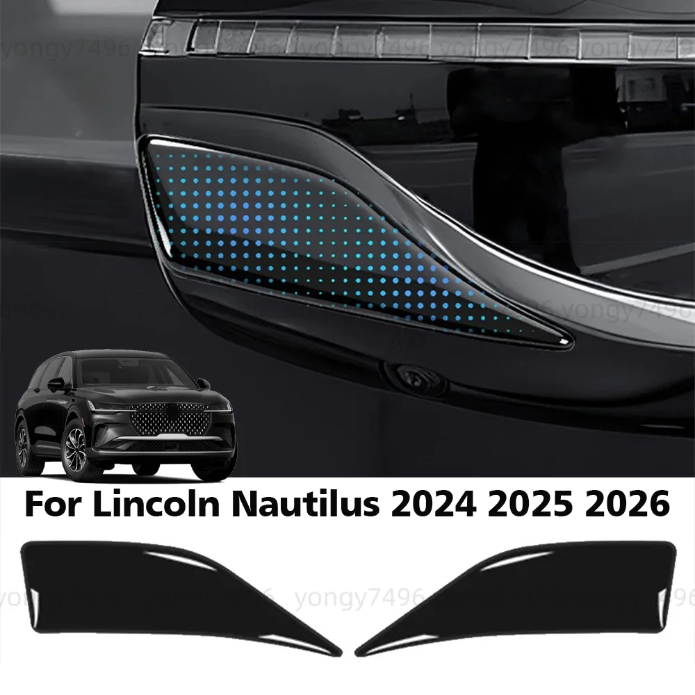 Car Upgrade For Lincoln Nautilus 2024-2026 Bright Black Drip Adhesive Rearview Mirror Anti-Scratch Strip Exterior Trim Parts