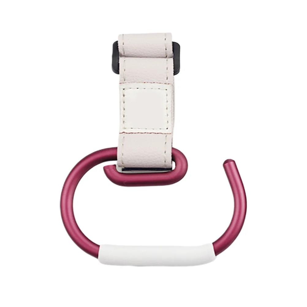 ベビーカーフッククリップ ホワイト ベルトフック 高耐久 簡単取り付け 回転 キャリーバッグ おむつベビーカーアクセサリー