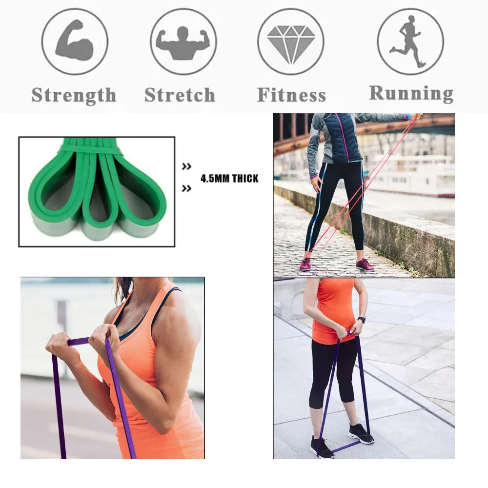 Tough Resistance Band Elastic Exercise Strength Pull-Ups Auxiliary Band Yoga Fitness Equipment