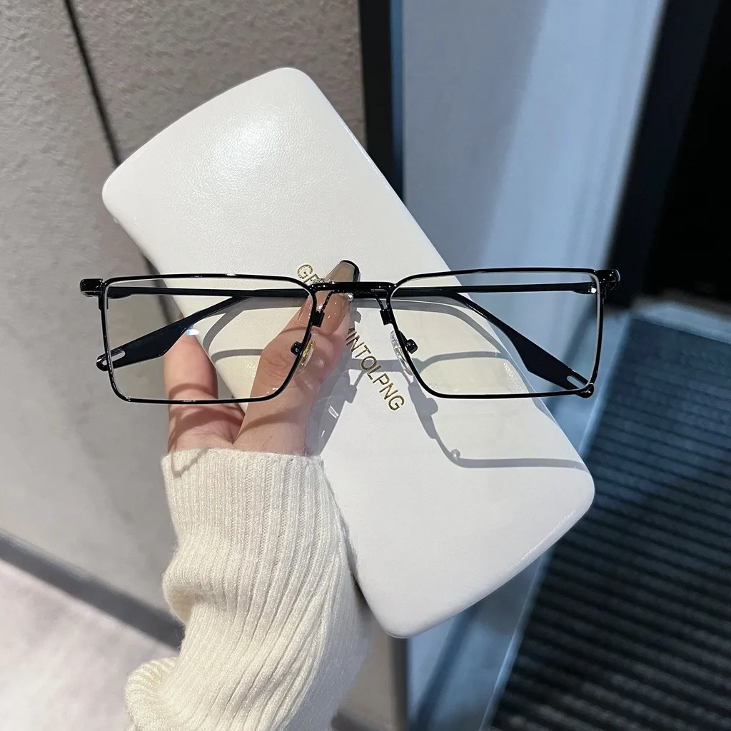 Metal Sunglasses Lightweight Unisex Sunglasses Uv400 Sunglasses Narrow Rectangular For Fishing Women Men