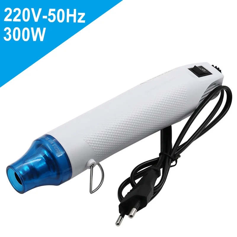 300W Heat Gun Hot Air Electrical Power Mini Gun Blower Handheld with Heat Shrink Butt for DIY Soldering Craft Embossing Wrapping