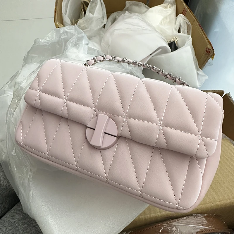 Borsa a tracolla con catena a rombo di design di lusso borsa a tracolla da donna Versatile da strada alla moda da donna elegante elegante Bolsas