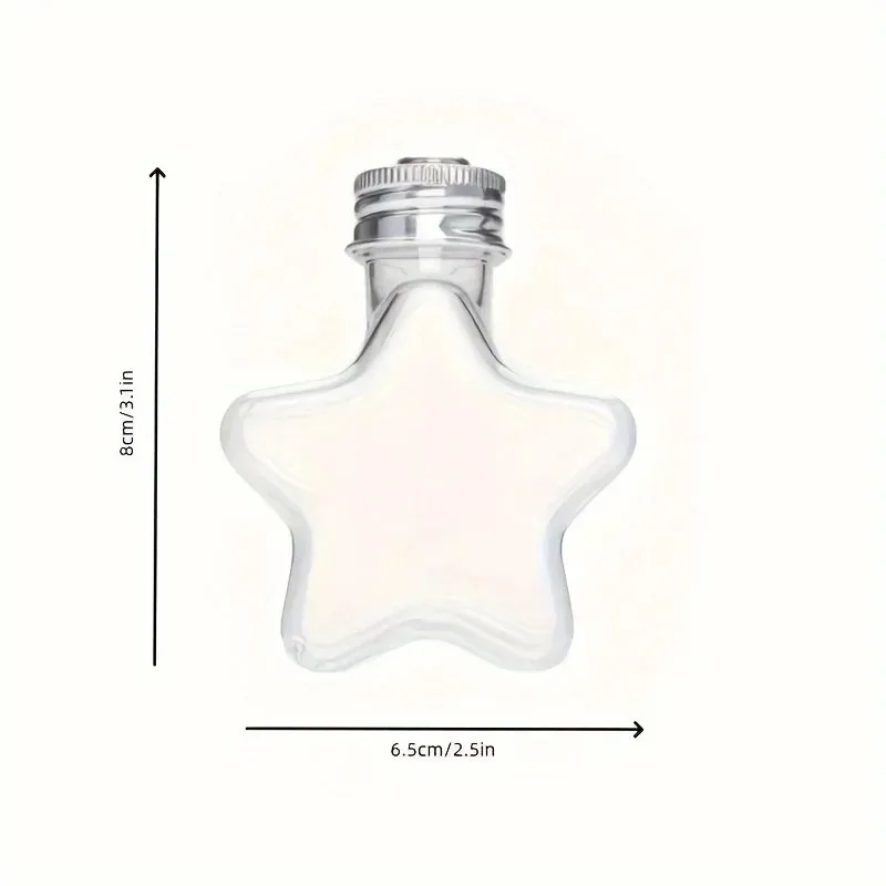 new arrival 50ml star-shaped plastic water bottle with hanging loops leakproof festive drinkware picnic essentials gift bottle