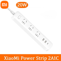 Xiaomi Mi Mijia 20W Fast Charging Power Strip 3 Sockets 2A1C Standard Plug Extension Lead 1 8m Smart Control