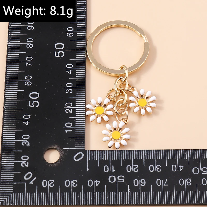 Modische Blumen-Herz-Schlüsselanhänger, Souvenir-Geschenke für Frauen und Männer, Autoschlüssel, Handtaschen- und Geldbörsenanhänger, DIY-Schmuckzubehör – Detail 17