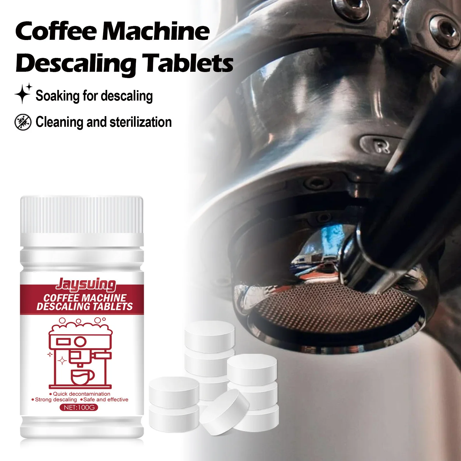 Coffee Machine Cleaning Tablet Effervescent Tablet Descaling Agent Stains Remover Cleaner Household Machine Cleaning Products