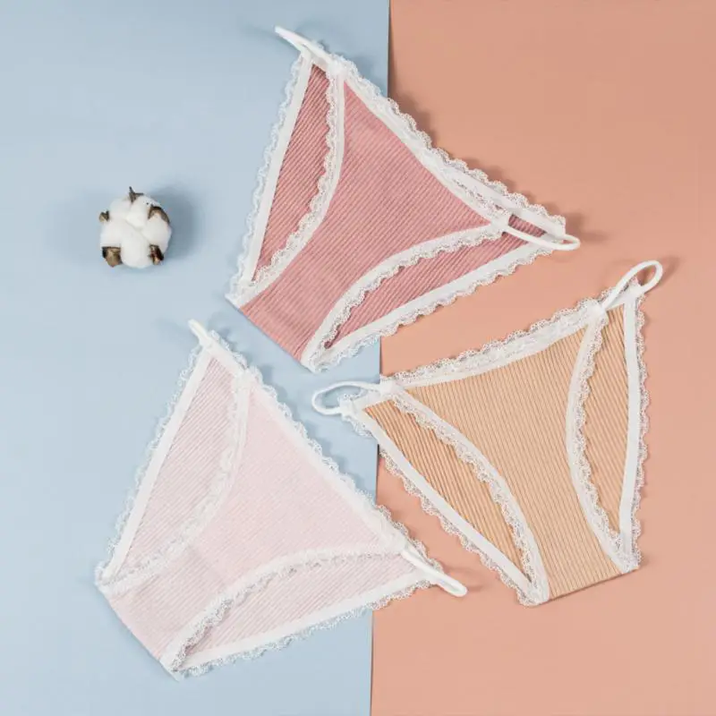 Invisible Trendy Fashionable Breathable Seamless Fashionable Lace Cotton Panties Invisible Lace Thong Panties Popular Fierce