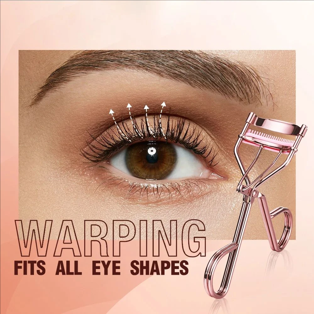 MJ Professional Rose Gold Eyelash Curler Eyelash Cosmetics Makeup Tools Ladies Accessories Quick Styling Compact Portable