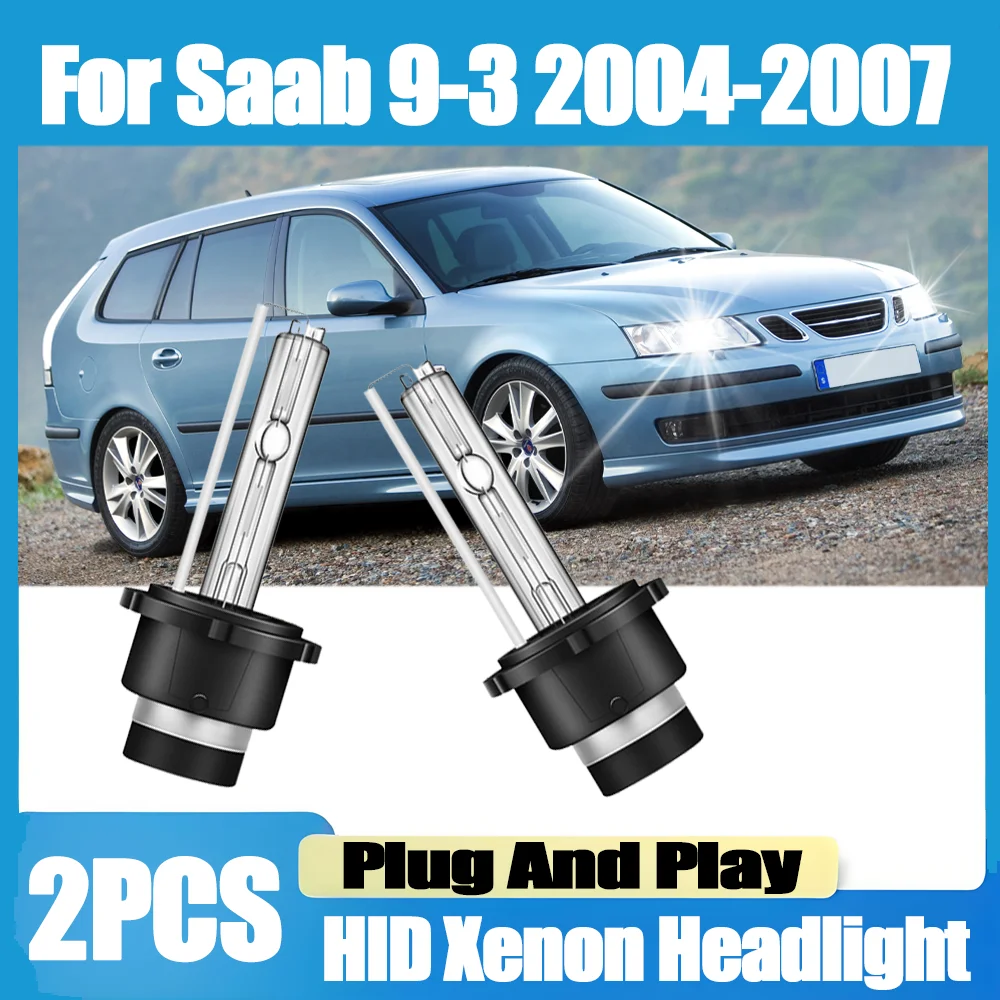 

2PCS Super Bright 6000K White D2S Xenon Headlight Bubs 20000LM High Power Xenon 35W Car Lights 12V 24V For Saab 9-3 2004-2007