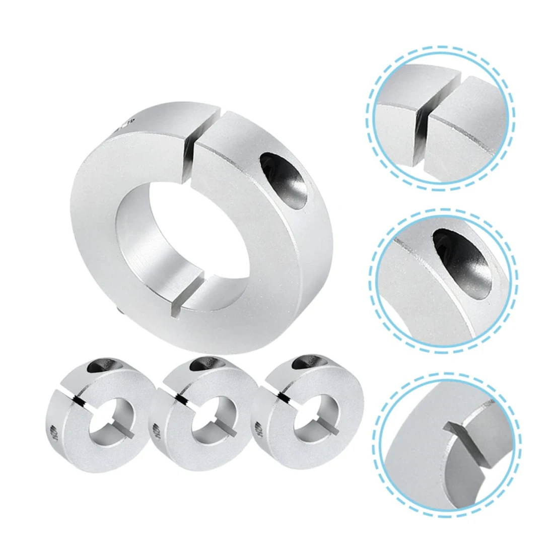Afbeelding 7: 1 Stuks As Kraag Borgring Stop Schroef Type Borgring As Retainer Locator Aluminium Met Schroeven Diameter 3-100mm