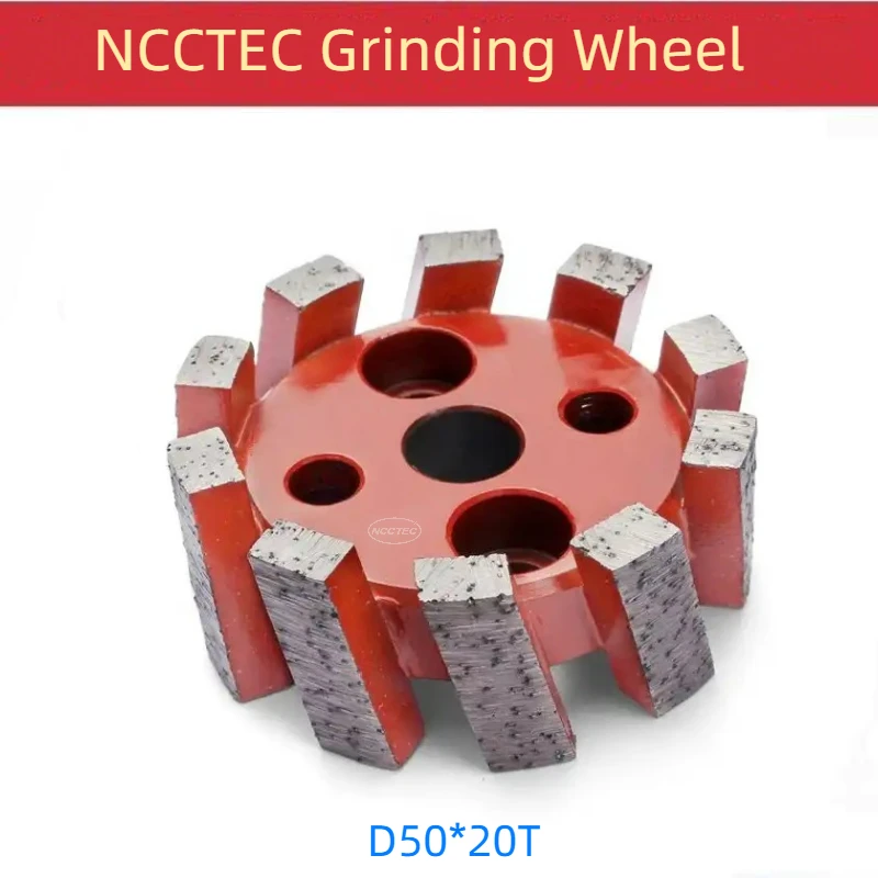 

5pcs 2'' Diamond CNC Stubbing Grinding Wheel D50 20mm Thickness Stone Granite Gauging Segmented Crown Calibrating Milling Tool