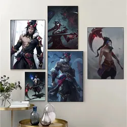 1pc League Of Legends S-Shieda K-Kayn Self-adhesive Art Poster Waterproof Paper Sticker Coffee House Bar Room Wall Decor