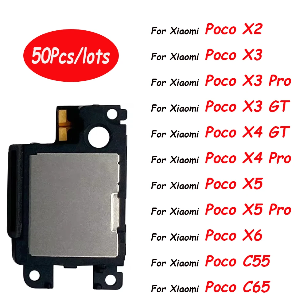 50Pcs，Buzzer Ringer Sound Module For Xiaomi Poco X5 Pro 5G X3 GT X4 X3 Pro X3 GT X5 C55 C65 Sound Buzzer Ringer Flex Cable