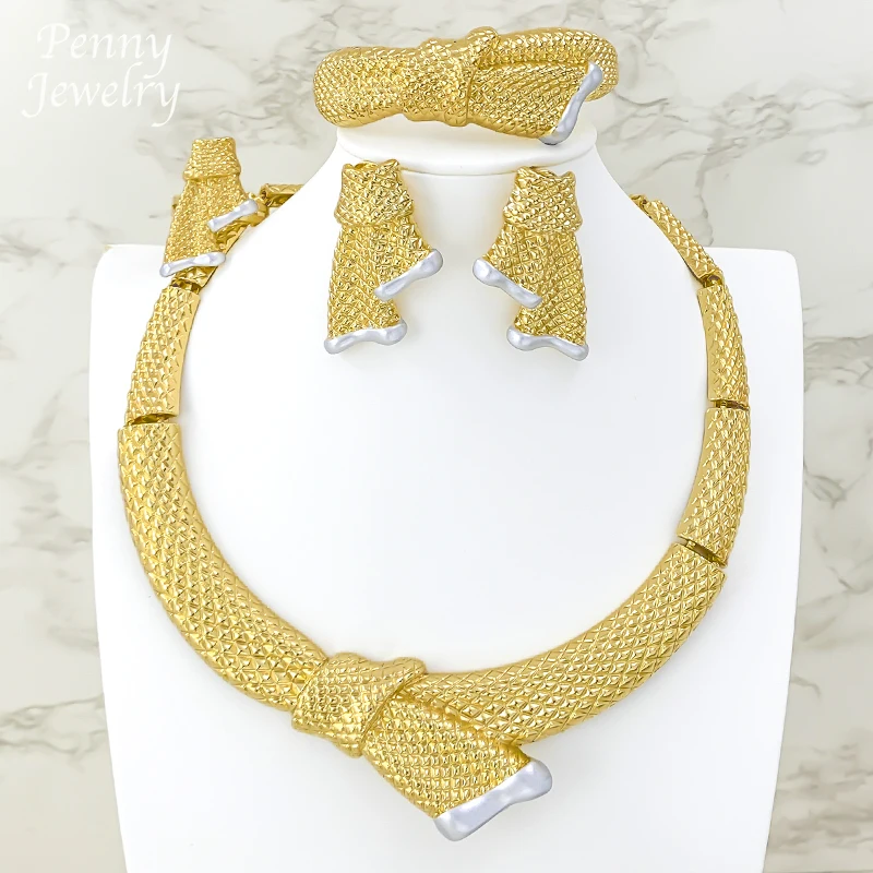 unique-design-chunky-choker-dubai-18k-gold-plated-jewelry-set-necklace-earrings-bracelet-ring-bridal-wedding-party-gifts