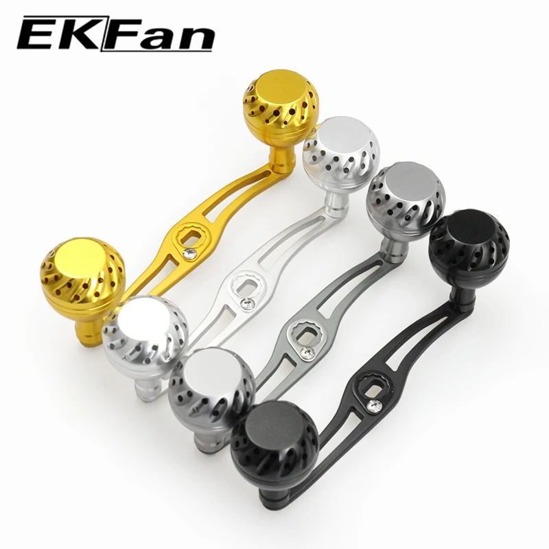 EKFan 120MM Aluminiumlegierung S-förmiger Baitcasting-Angelrollengriff Passend für A/D/S 7*4/8*5mm Loch 30mm Legierungsknopf Köderrollen-Werkzeuge – Detail 4