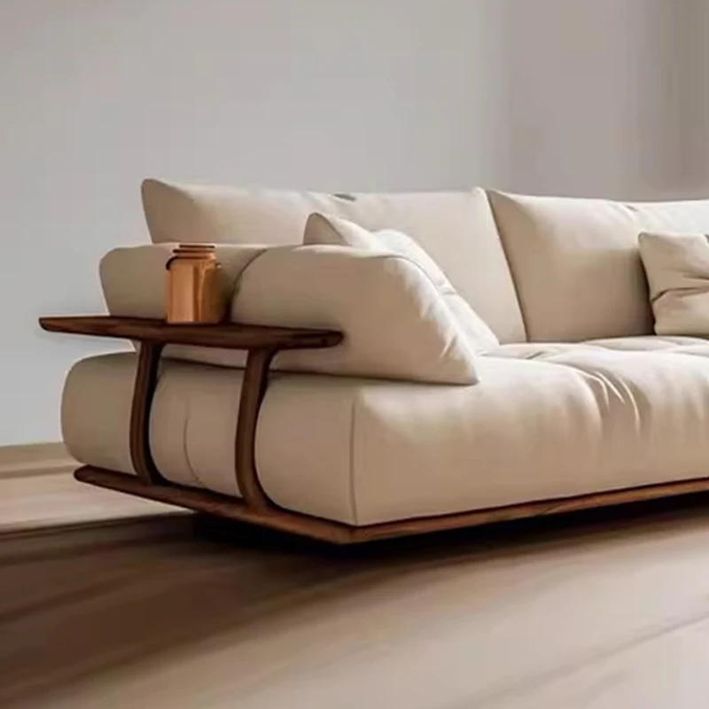 أرائك غرفة المعيشة الفاخرة باللون البيج ذات الجودة الإيطالية أرائك صالة كسولة لغرفة المعيشة بمقعدين أثاث منزلي حديث Divano Moderno