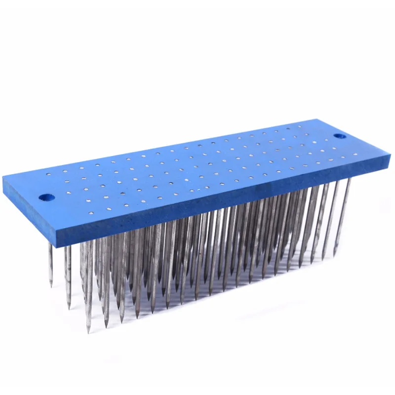 

1PCS Imported Blue Hair Hackle with 93 Pcs Needles for Comb Machine Weft,Small Steel Comb Making remy hair