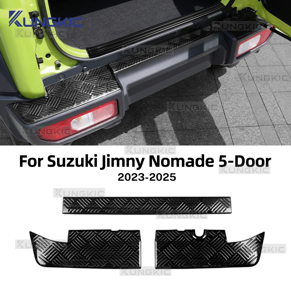 

For Suzuki Jimny Nomade 5-Door 2023 2024 2025 Car Rear Bumper Panel Guard Protective Cover Plate Exterior Stainless Steel