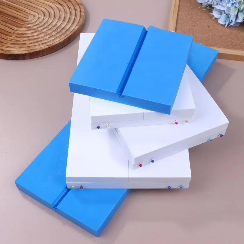 【E】Weiß/blaues Insekten-Steckbrett, doppelseitige kombinierte Teller aus EVA-Schaum, Pose-Insektenbretter, Schmetterlings-Spreizflügel – Detail 1