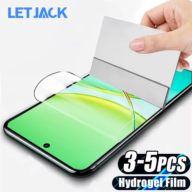 

3-5Pcs Flexible HD Hydrogel Film For Vivo Y100 Y200 GT Y300 Pro Screen Protector For Vivo Y17S Y27S Y27 Y02 Y16 Y36 Y56 Y35 Plus