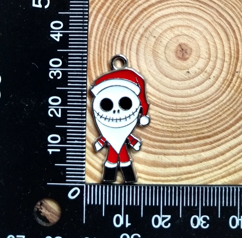 10 pcs  cartoon Halloween Christmas  Charm Jewelry Accessories Enamel Necklace Earring Pendant Diy Making Alloy Metal