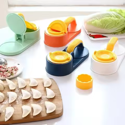 Hot 3 in 1 Dumpling Maker Wrapper Mold Dough Pressing Tool Dumpling Skin Maker Easy to Operate Kitchen Dumpling Making