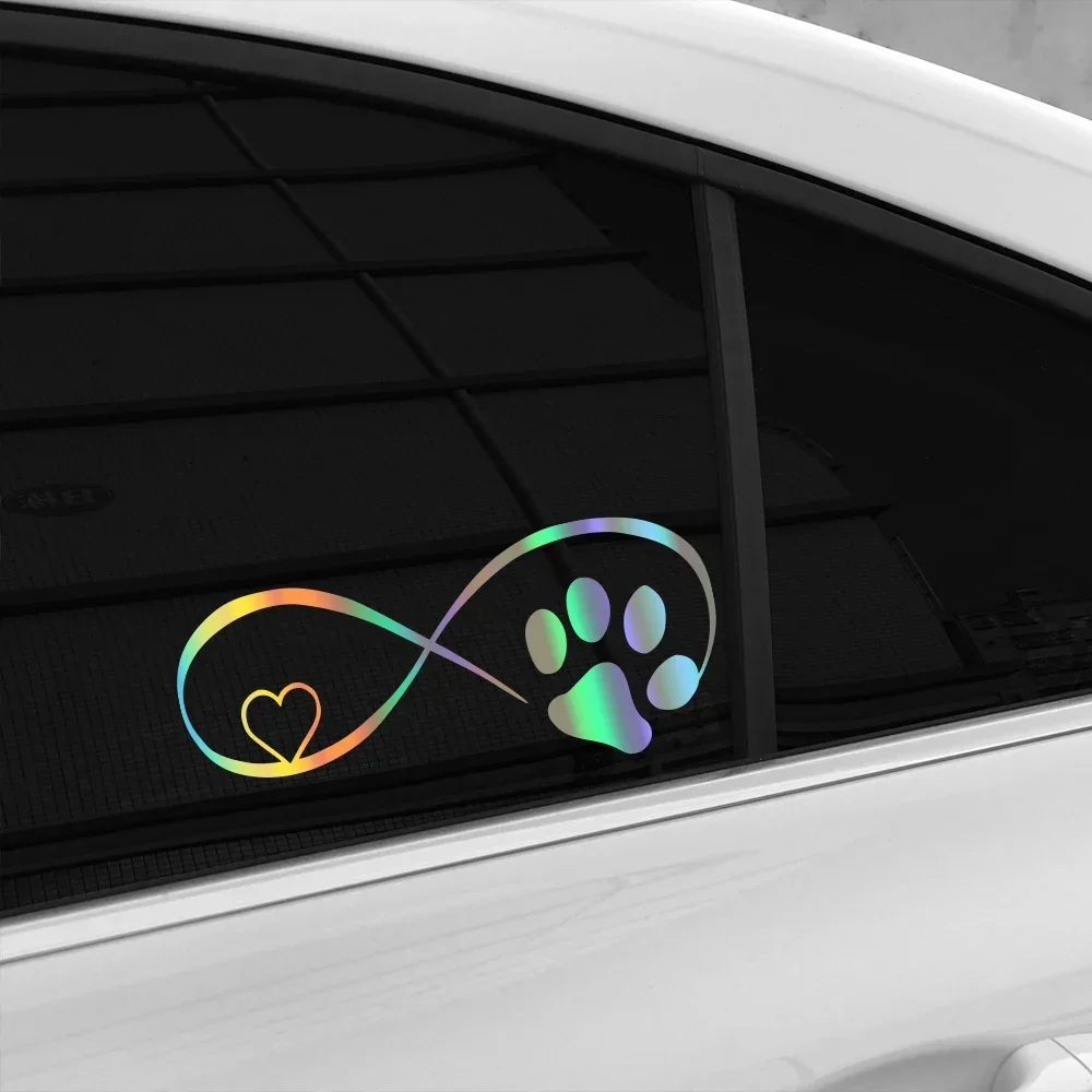 

Car Vinyl Decal Cute Dog Paw and Love Sticker Waterproof Removable for Car Motorcycle Auto Body Decoration