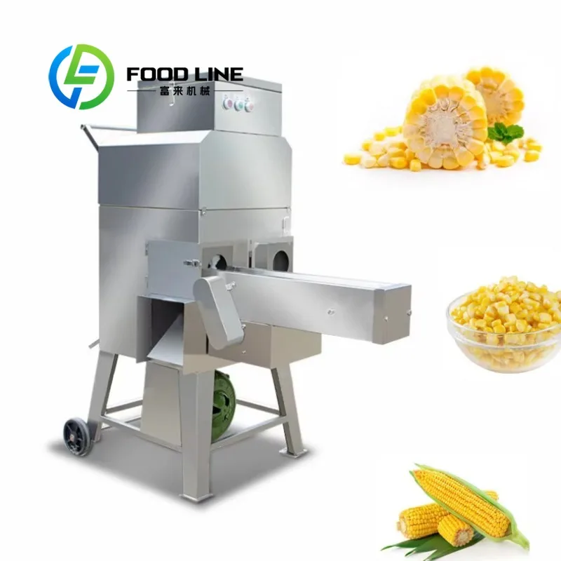 Fresh Corn Thresher Machine Sweet Sheller Maize Shelling Kernel Separating Tool for Kitchen Farm Use Fast and Easy Cleaning