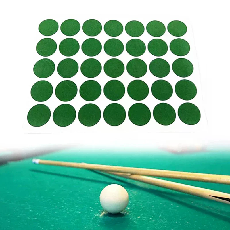 2Sheets Green Round Self Adhesive Pool Table Cloth Patch Repair Sticker Snooker Mending Patch Billiard Table Stickers Kit