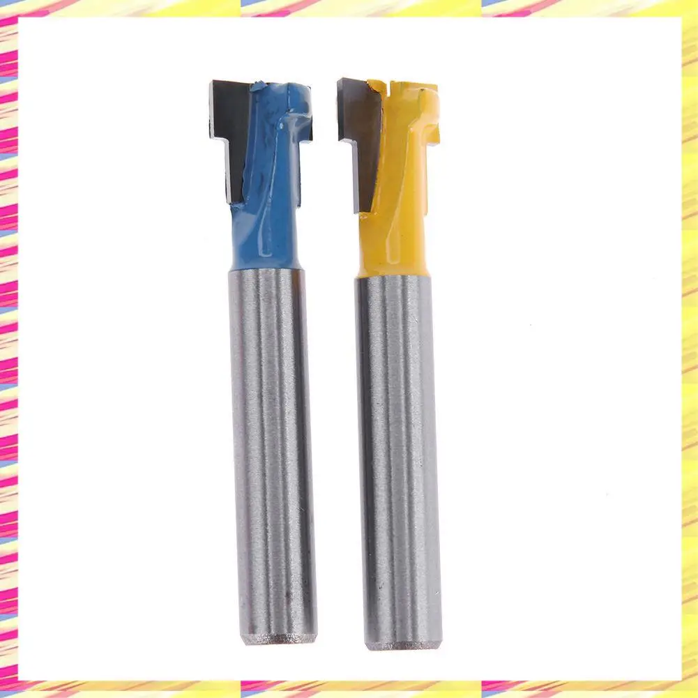 

ABJJ 1/4 Inch Shank T-Slot Cutter Router Bit Steel Handle 3/8 Inch & 1/2 Inch Length Woodworking Cutters For Power Tools