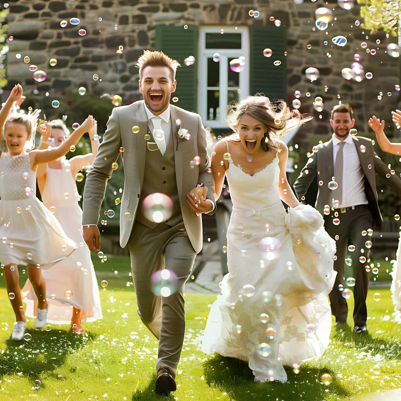 24-delige bruiloft champagne bubble set, bruiloft bubbels met wands, bulk bruiloft bubbels voor gasten feestartikelen, mini bubble tube