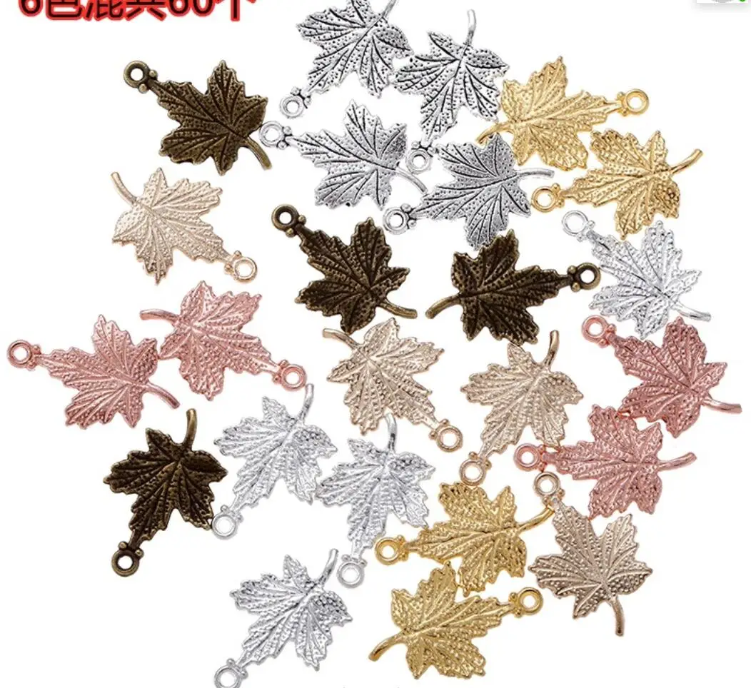 

90pcs Charms Canada Maple Leaf 23*15mm Tibetan Silver Color Pendants Antique Jewelry Making DIY Handmade Craft F0099