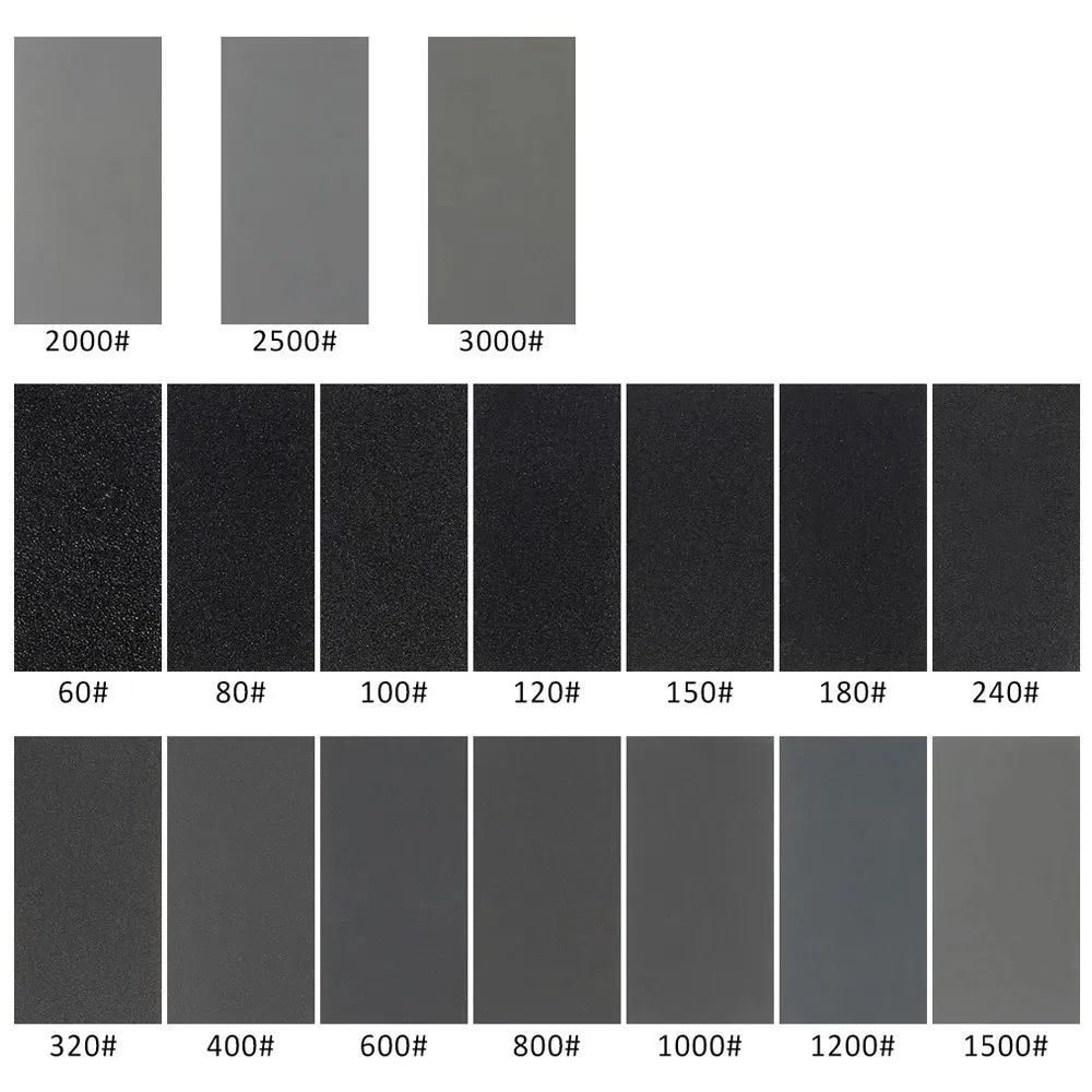10pcs Sandpaper 600/800/1000/1200/1500/2000/2500 Grit Water/Dry Abrasive Sand Paper Kit For Wood Metal Polishing Tool Accessory