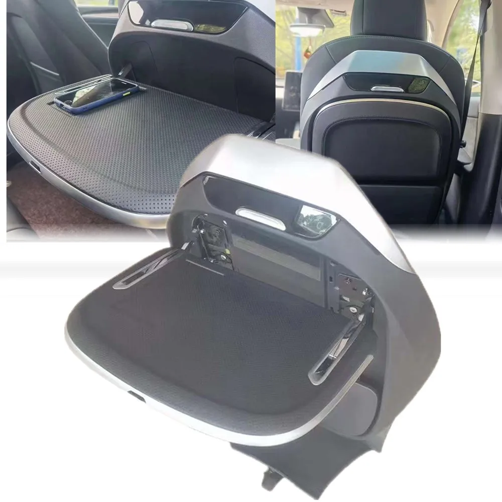 Rear Seat Laptop Desk Multifunction Folding Wireless Charging Table Board For Tesla Model Y 3 2020-2022 Modification Accessories