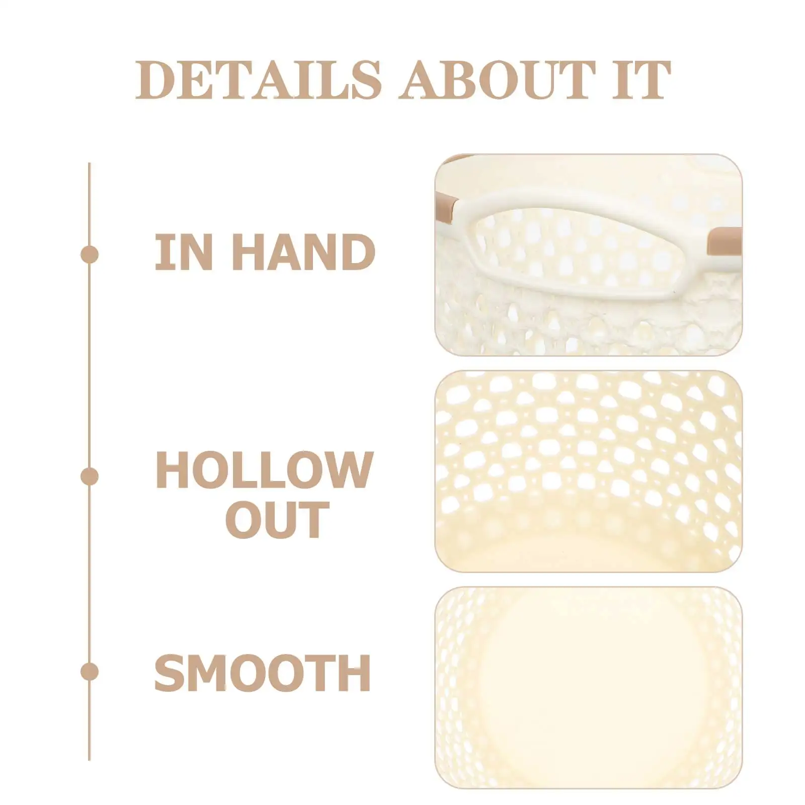 

Household Waterproof Plastic Hollow-Out Laundry Basket Large Capacity Clothing Storage Sundries Organizer Bedroom