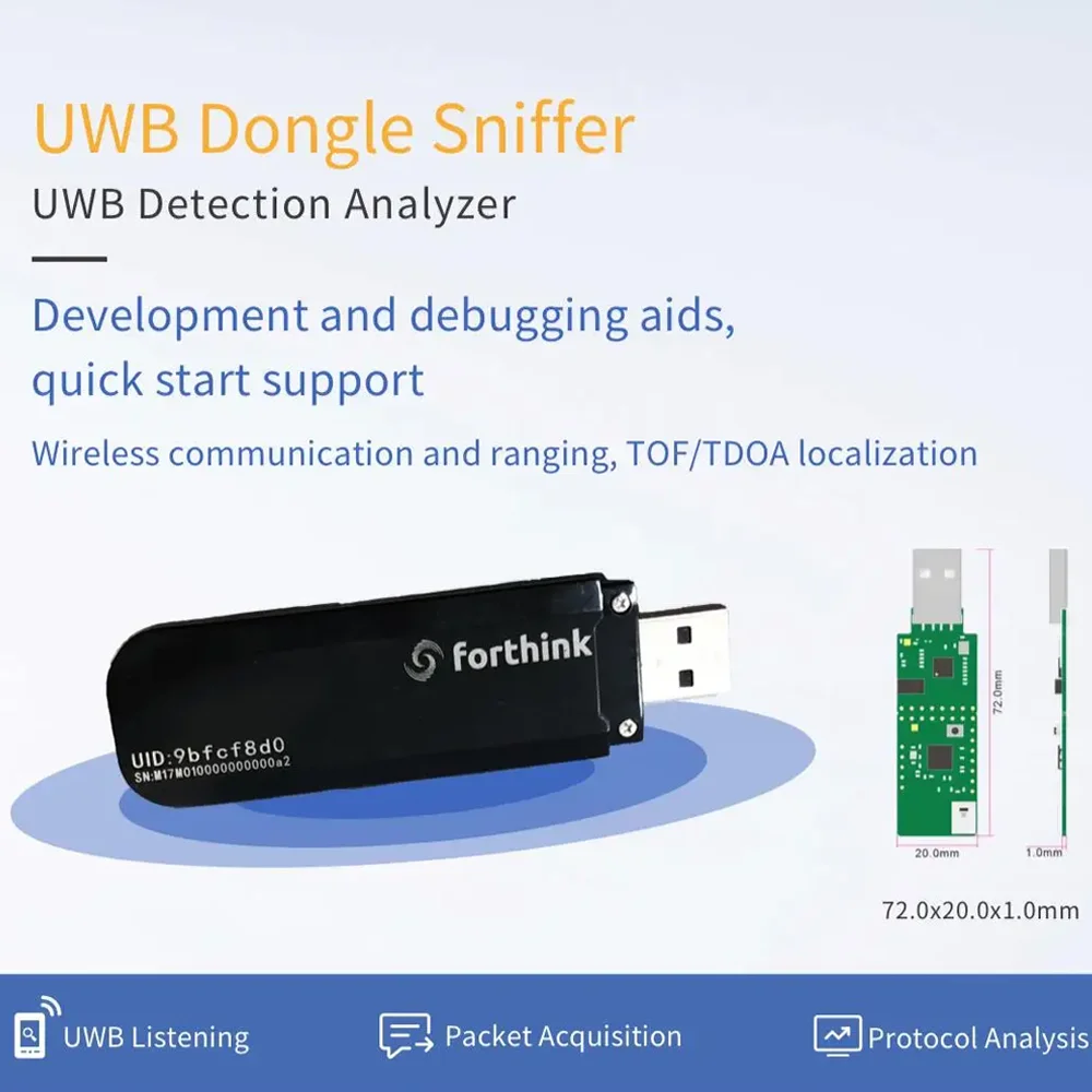 

Heltec UWB Dongle Sniffer UWB Сверхширокополосный анализатор протокола обнаружения пакетов захвата