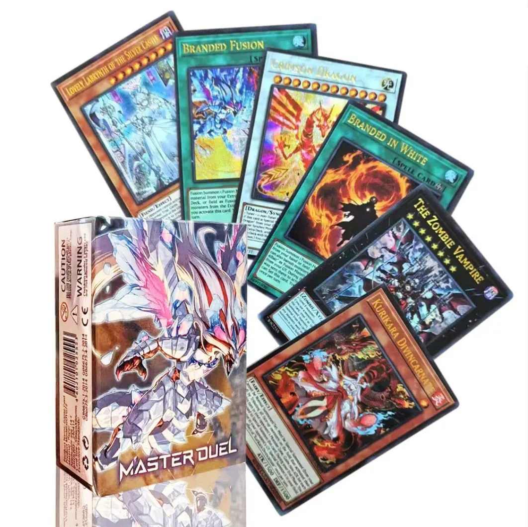 72Pcs New YU GI OH RUSH DUEL DIY Cards Classical Duel Monster Collection Red&Blue eyes yugioh shiny Holographic Cards in English view 3