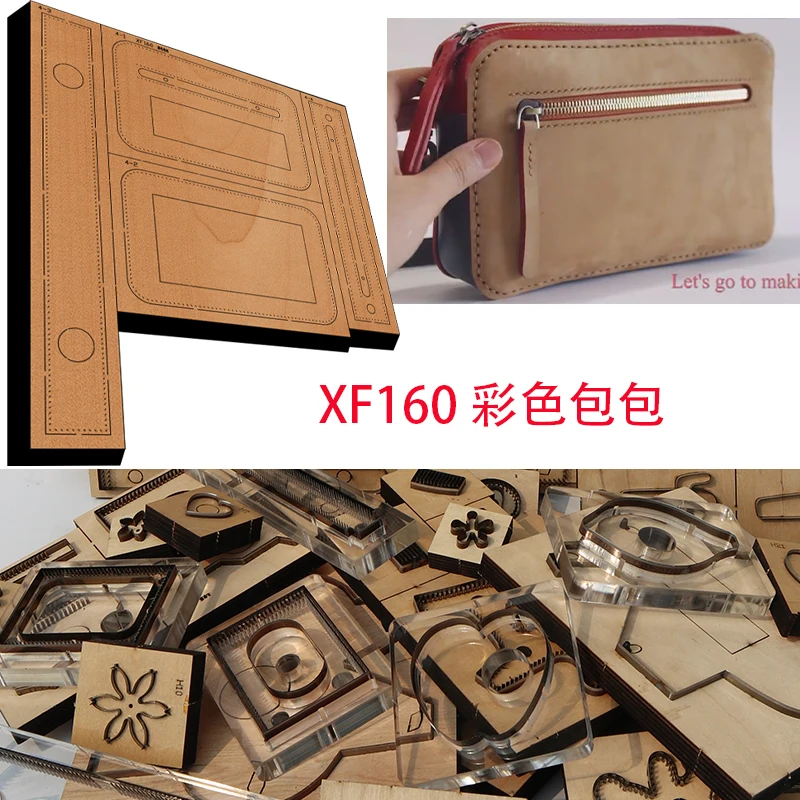 

New Japan Steel Blade Wooden Die Long Style Handbag Wallet Leather Craft Punch Hand Tool Cut Knife Mould XF160