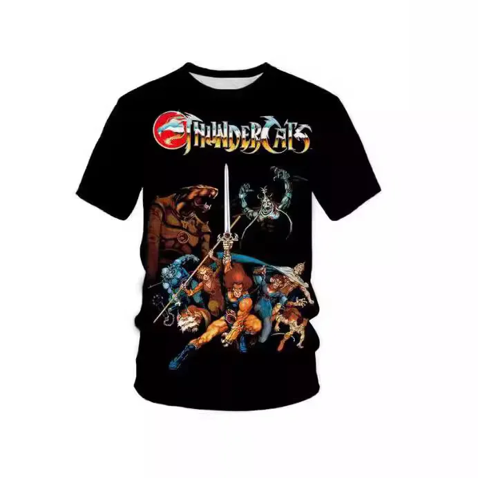 

Thundercats anime 3D printed T-shirt men's and women's streetwear Harajuku T-shirt
